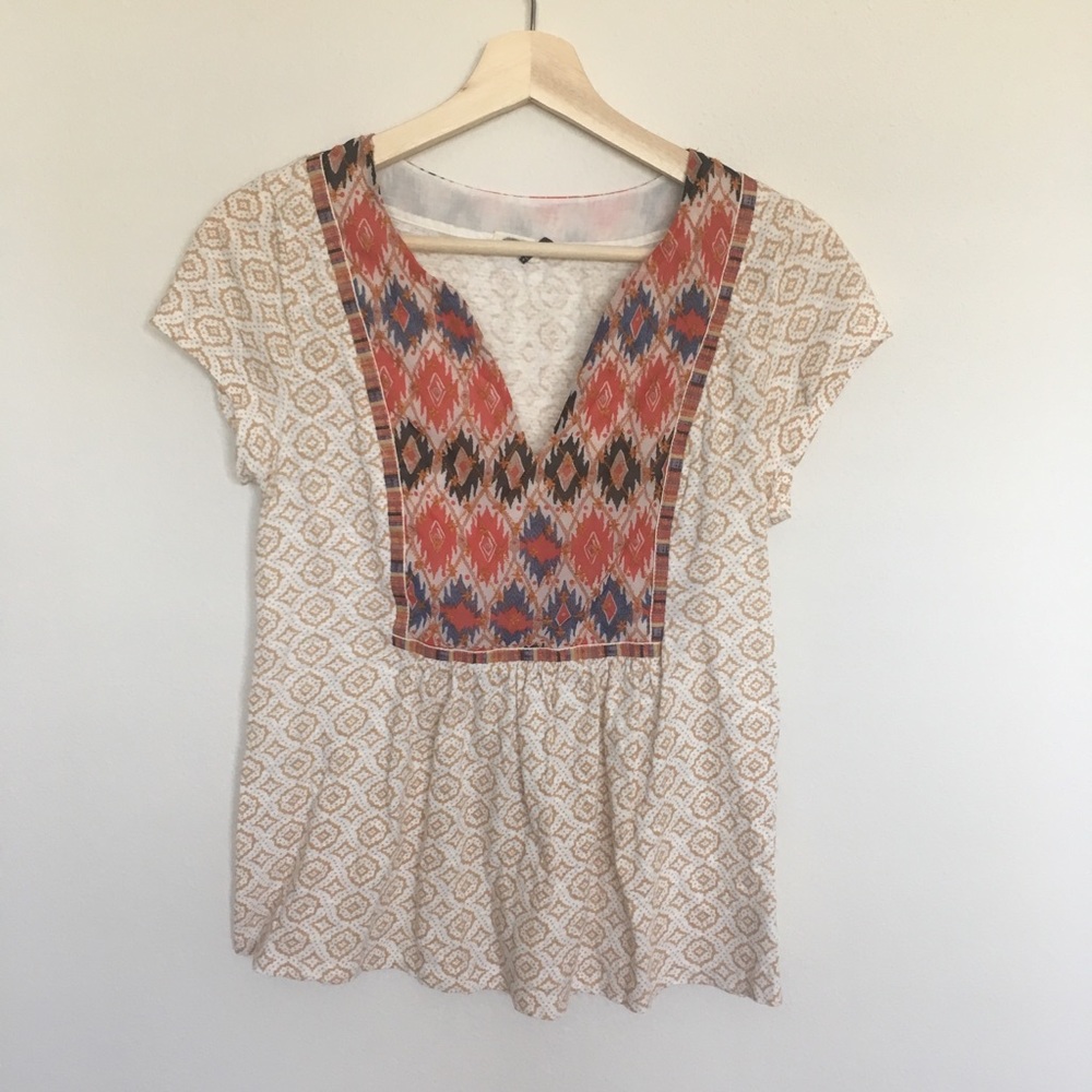 Akemi + Kin Anthropologie Short Sleeve Top